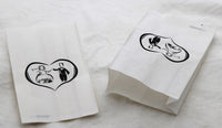 50 Pack White Cake Bag Birthday Wedding Party Christening Lolly Cake Bags Dancing Bride n Groom - Free Post