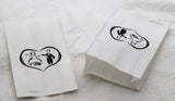 50 Pack White Cake Bag Birthday Wedding Party Christening Lolly Cake Bags Dancing Bride n Groom - Free Post