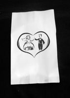 50 Pack White Cake Bag Birthday Wedding Party Christening Lolly Cake Bags Dancing Bride n Groom - Free Post