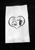 50 Pack White Cake Bag Birthday Wedding Party Christening Lolly Cake Bags Dancing Bride n Groom - Free Post