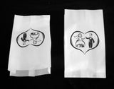 50 Pack White Cake Bag Birthday Wedding Party Christening Lolly Cake Bags Dancing Bride n Groom - Free Post