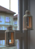 Dark Grey Metal Lantern 21cm - Outdoor Decor - Home Party Decor