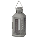 Dark Grey Metal Lantern 21cm - Outdoor Decor - Home Party Decor