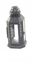 Dark Grey Metal Lantern 21cm - Outdoor Decor - Home Party Decor