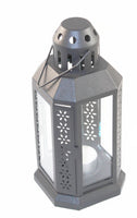 Dark Grey Metal Lantern 21cm - Outdoor Decor - Home Party Decor