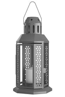 Dark Grey Metal Lantern 21cm - Outdoor Decor - Home Party Decor