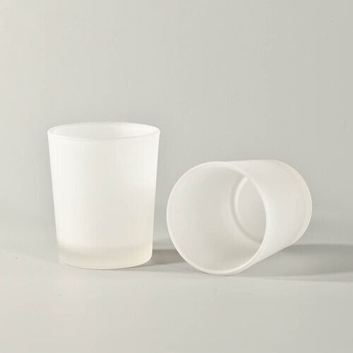 Frosted Glass Tealight Votive Candle Holder - 6.5cm Tall - Wedding Party Decor Bomboniere Craft