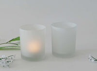 Frosted Glass Tealight Votive Candle Holder - 6.5cm Tall - Wedding Party Decor Bomboniere Craft
