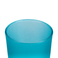 Frosted Turquoise Shot Glass Tealight Votive  Candle Holder - 6.5cm Tall