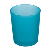 Frosted Turquoise Shot Glass Tealight Votive  Candle Holder - 6.5cm Tall