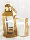 Gold Metal Lantern 21cm - Outdoor Indoor Decor - Home Xmas Party Decor