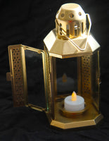 Gold Metal Lantern 21cm - Outdoor Indoor Decor - Home Xmas Party Decor