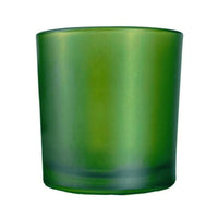 Green Frosted Glass Tea Light Holder - Small 6.5cm - Green Eco Garden Theme Party Event