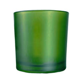 Green Frosted Glass Tea Light Holder - Small 6.5cm - Green Eco Garden Theme Party Event