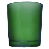 Green Frosted Glass Tea Light Holder - Small 6.5cm - Green Eco Garden Theme Party Event