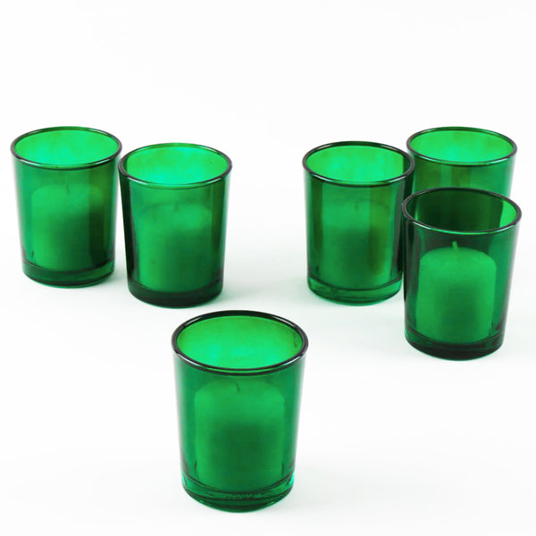 Deep Green Shot Glass Tealight Votive  Candle Holder - 6.5cm High - Party Decoration Homeware