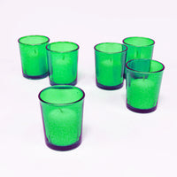 Deep Green Shot Glass Tealight Votive  Candle Holder - 6.5cm High - Party Decoration Homeware