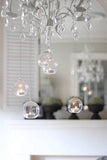 12cm Hanging Clear Glass Candle Holder- Ball - Outdoor or Indoor Event Decoration