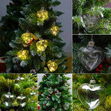 8cm Heart Glass Memory Bauble With LED Lights - Table Xmas Wedding Valentines Loved One Centrepiece decoration - Add your personal touch