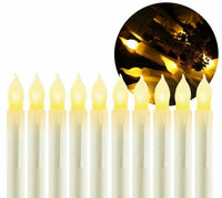 LED Battery Taper Candleabra Candle with No Stand - Table Decoration or Carols