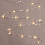 5 Metre 50 Bulb Battery LED Lights - Plain String no decorations - Warm White Bulb