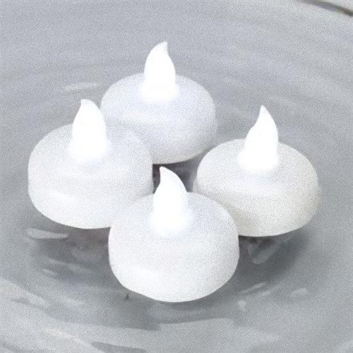 LED Candle - White Body Amber Flame - Battery Operated On/Off Switch