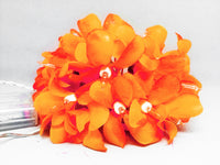 Orange Tropical Frangipani String Lights - LED Battery Power fairy lights - 5 Metre long - floral party decor gift
