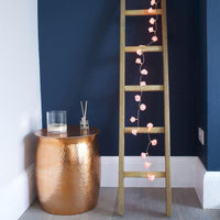 Pink roses table decoration or centrepiece - battery powered string fairy lights - 2 metre long