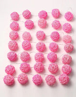 Pink Rattan Ball Decorative Party Wedding LED Lights Decor - 10 metre long with 100 bulb/balls Xmas decorations
