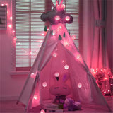 Pink Rattan Ball Decorative Party Wedding LED Lights Decor - 10 metre long with 100 bulb/balls Xmas decorations