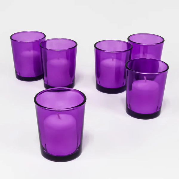 Purple Shot Glass Tealight Votive  Candle Holder - 6.5cm High - Party Decoration Homeware
