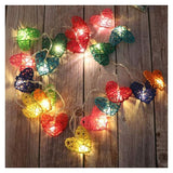 Multi Mix Coloured Heart Rattan Decorative Party Wedding LED Lights - 10 metre long with 100 bulb/hearts