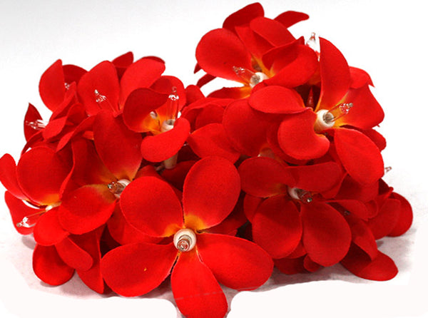Red Frangipani Flower Artificial - Battery Power - fairy lights - table party room decoration