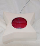 Hanging Candle Holder- Star - Outdoor/Indoor - Red  n White - Outdoor garden decor