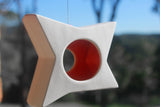 Hanging Candle Holder- Star - Outdoor/Indoor - Red  n White - Outdoor garden decor