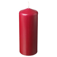 Mixed Pack RED Pillar candles 8cm to 17cm high - xmas table centrepiece design idea