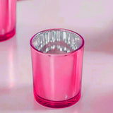 Hot Pink Glass Holder for Votive or TeaLight Candle - Golden Anniversary Decor