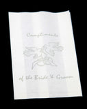 50 Pack White Cake Bag Birthday Wedding Party Christening Lolly Cake Bags Doves Design - Free Post