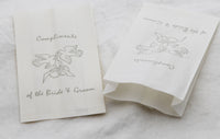 50 Pack White Cake Bag Birthday Wedding Party Christening Lolly Cake Bags Doves Design - Free Post