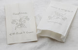 50 Pack White Cake Bag Birthday Wedding Party Christening Lolly Cake Bags Doves Design - Free Post