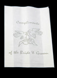 50 Pack White Cake Bag Birthday Wedding Party Christening Lolly Cake Bags Doves Design - Free Post