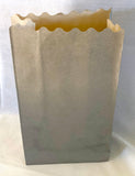 10 Pack SILVER Luminary Bags - Wedding, Reception, Christmas, and Party Décor - Paper Candle Bag - Blank Luminaria - Holiday Candle Lantern