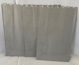 10 Pack SILVER Luminary Bags - Wedding, Reception, Christmas, and Party Décor - Paper Candle Bag - Blank Luminaria - Holiday Candle Lantern