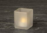 Square Frosted Glass Tea Light Candle Holder - 5cm cube - Wedding Party Table Decor Xmas Homeware