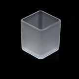 Square Frosted Glass Tea Light Candle Holder - 5cm cube - Wedding Party Table Decor Xmas Homeware