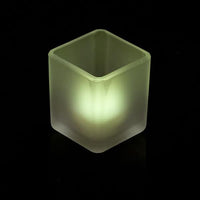 Square Frosted Glass Tea Light Candle Holder - 5cm cube - Wedding Party Table Decor Xmas Homeware