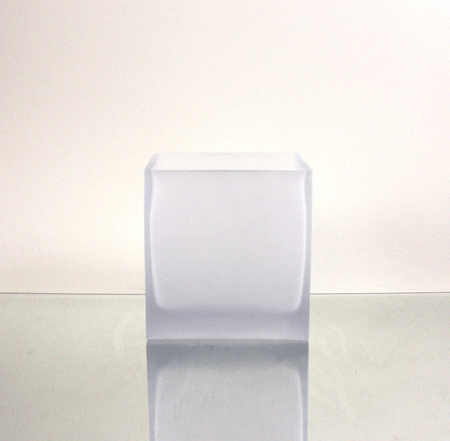 Square Frosted Glass Tea Light Candle Holder - 5cm cube - Wedding Party Table Decor Xmas Homeware
