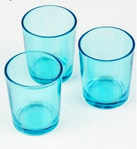 Turquoise Aqua Shot Glass Tealight Votive  Candle Holder - 6.5cm High - Party Decoration Homeware