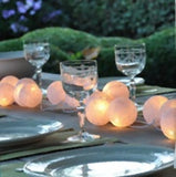 White Cotton Ball Mix, 5cm Balls - 5 metre Long Battery Powered Wire String -   wedding birthday xmas party event night lights