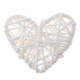 White Cane Rattan Heart -LED Mains Plug Lights - 5 metre long - Romantic Valentines Wedding Decoration Gift